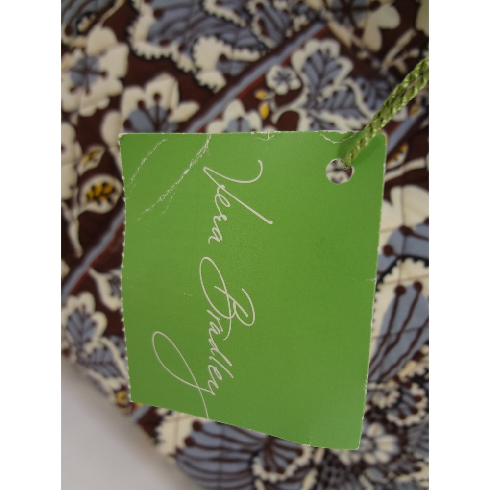 Vera Bradley Side by Side Tote Slate Blooms Quilted Floral Shoulder Bag - Picture 7 of 8
